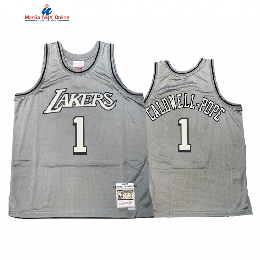 Maglia NBA Los Angeles Lakers #1 Kentavious Caldwell Pope Grigio Hardwood Classics Acquista