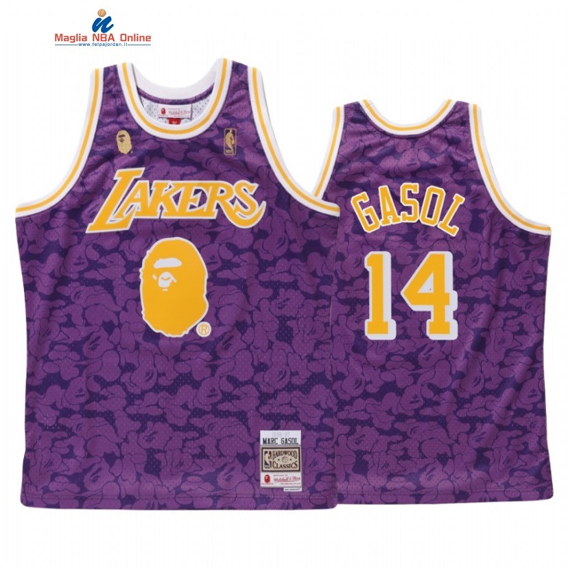 Maglia NBA Los Angeles Lakers #14 Marc Gasol Porpora Hardwood Classics 2021 Acquista