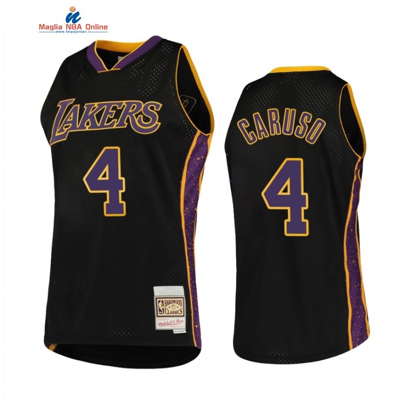 Maglia NBA Los Angeles Lakers #4 Alex Caruso Nero Hardwood Classics Acquista