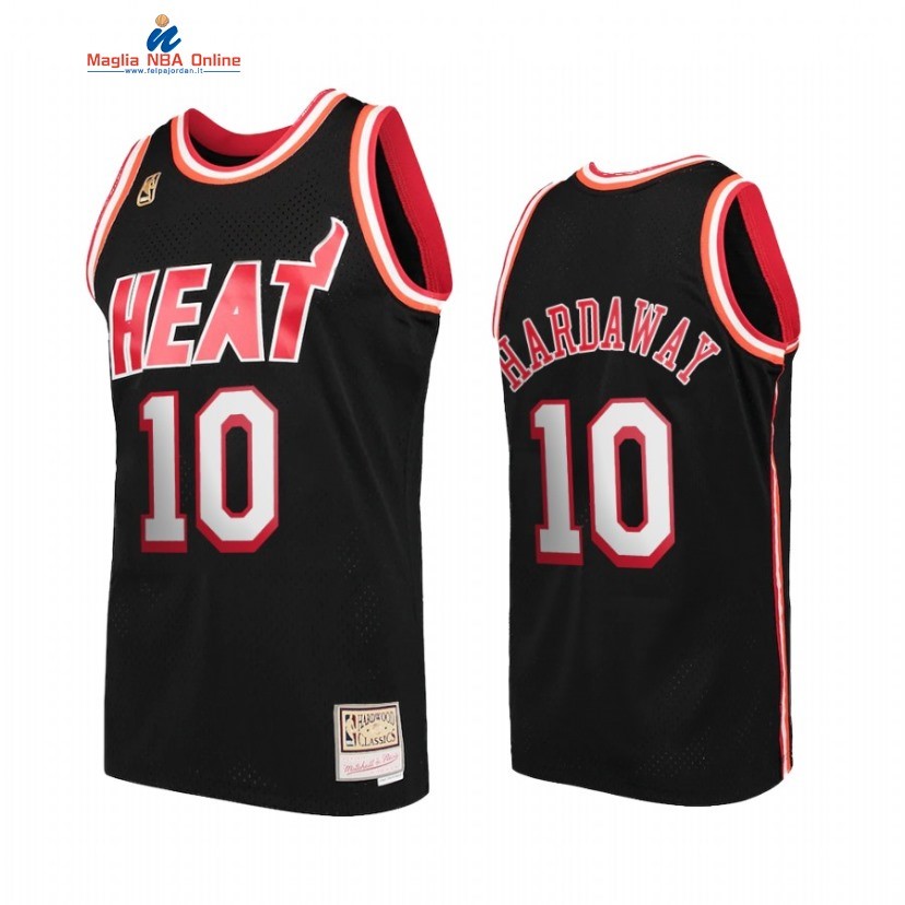 Maglia NBA Miami Heat #10 Tim Hardaway Nero Hardwood Classics 1996-2001 Acquista