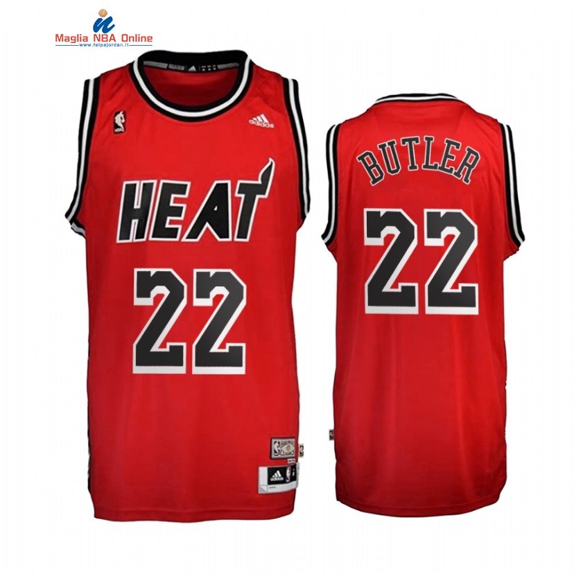 Maglia NBA Miami Heat #22 Jimmy Butler Rosso Throwback 2010-17 Acquista