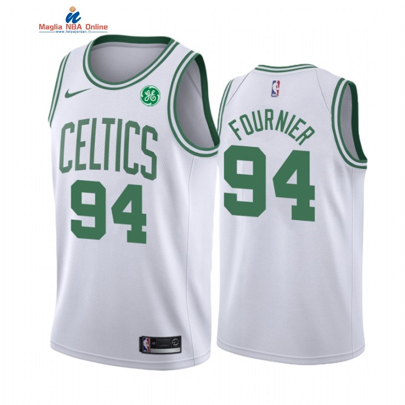 Maglia NBA Nike Boston Celtics #94 Evan Fournier Bianco Association 2021 Acquista