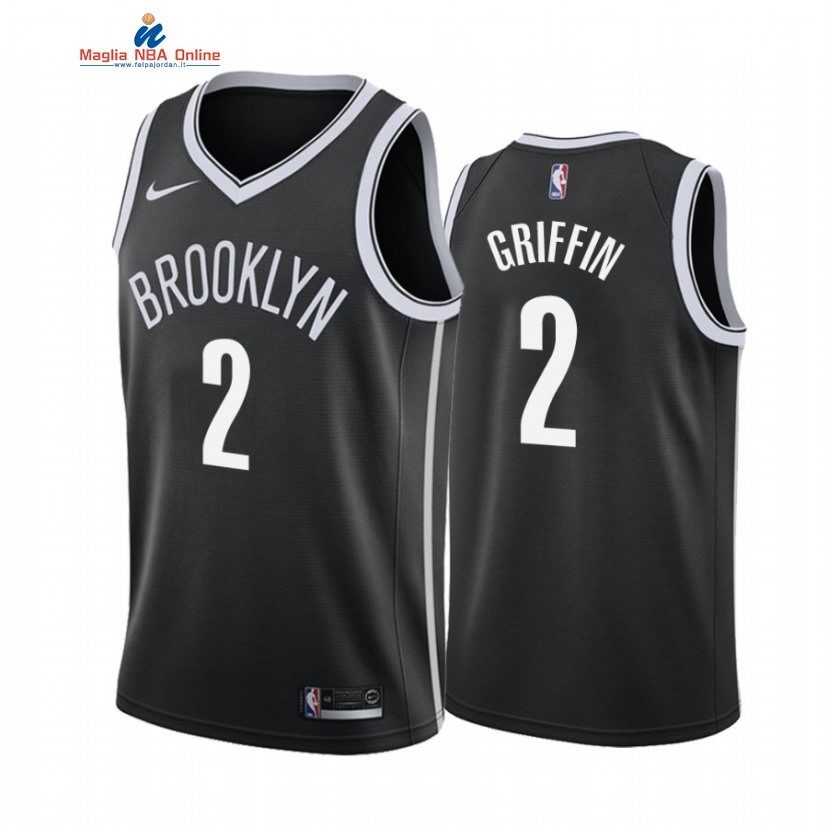 Maglia NBA Nike Brooklyn Nets #2 Blake Griffin Nero Icon 2020-21 Acquista