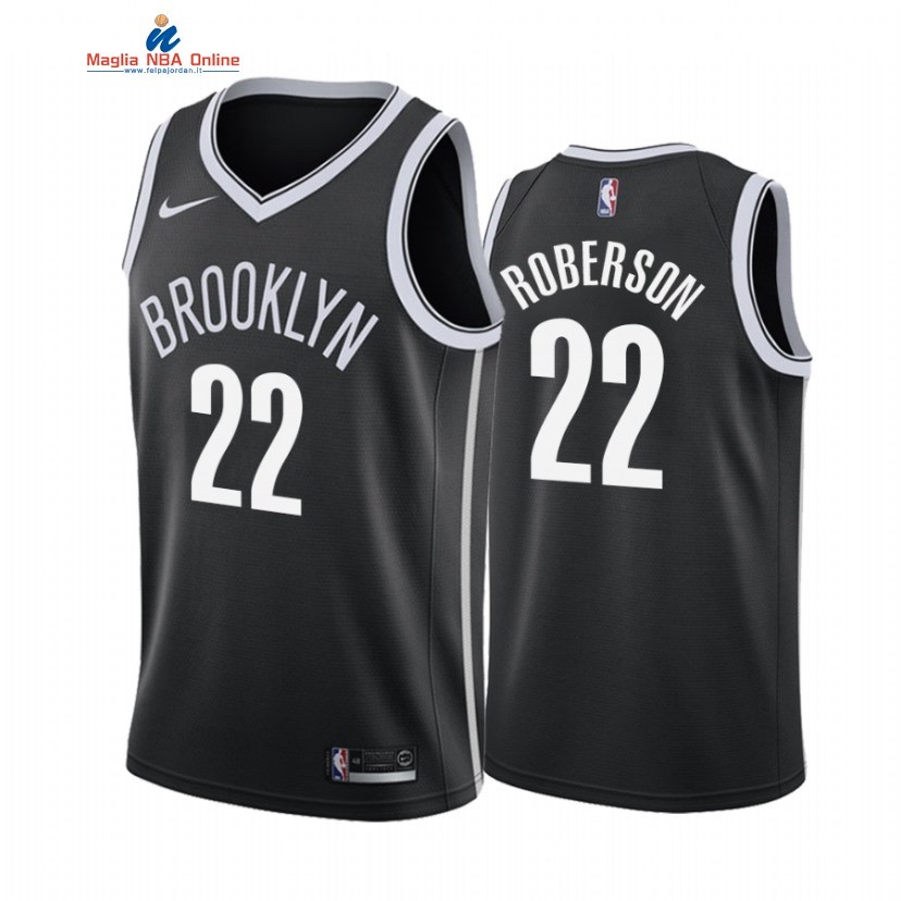 Maglia NBA Nike Brooklyn Nets #22 Andre Roberson Nero Icon 2020-21 Acquista
