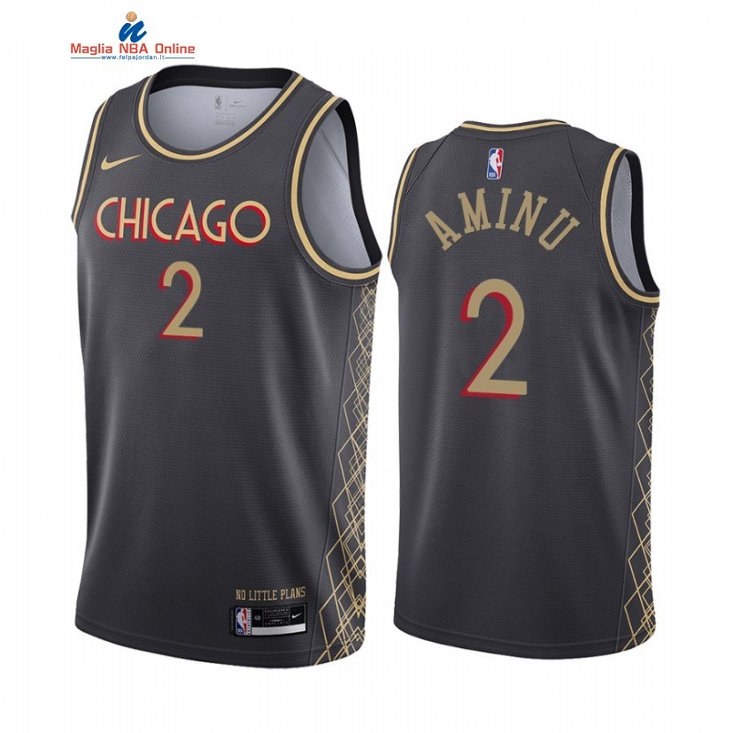 Maglia NBA Nike Chicago Bulls #2 Al Farouq Aminu Nike Nero Città 2021 Acquista