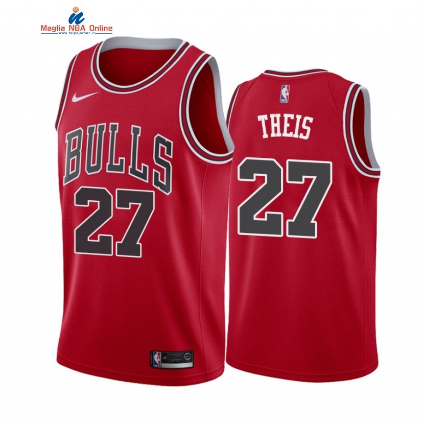 Maglia NBA Nike Chicago Bulls #27 Daniel Theis Rosso Icon 2021 Acquista