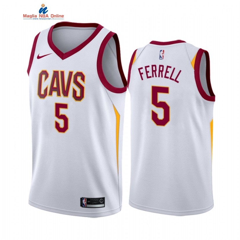 Maglia NBA Nike Cleveland Cavaliers #5 Yogi Ferrell Bianco Association 2020-21 Acquista
