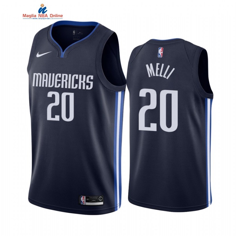 Maglia NBA Nike Dallas Mavericks #20 Nicolo Melli Marino Statement 2021 Acquista