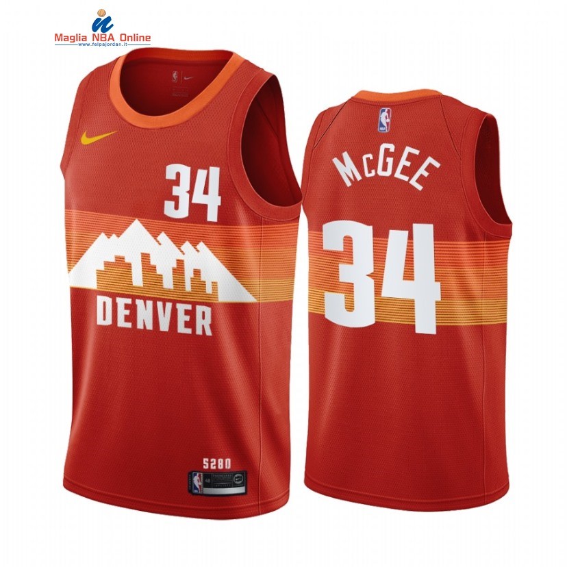 Maglia NBA Nike Denver Nuggets #34 JaVale McGee Arancia Città 2021 Acquista