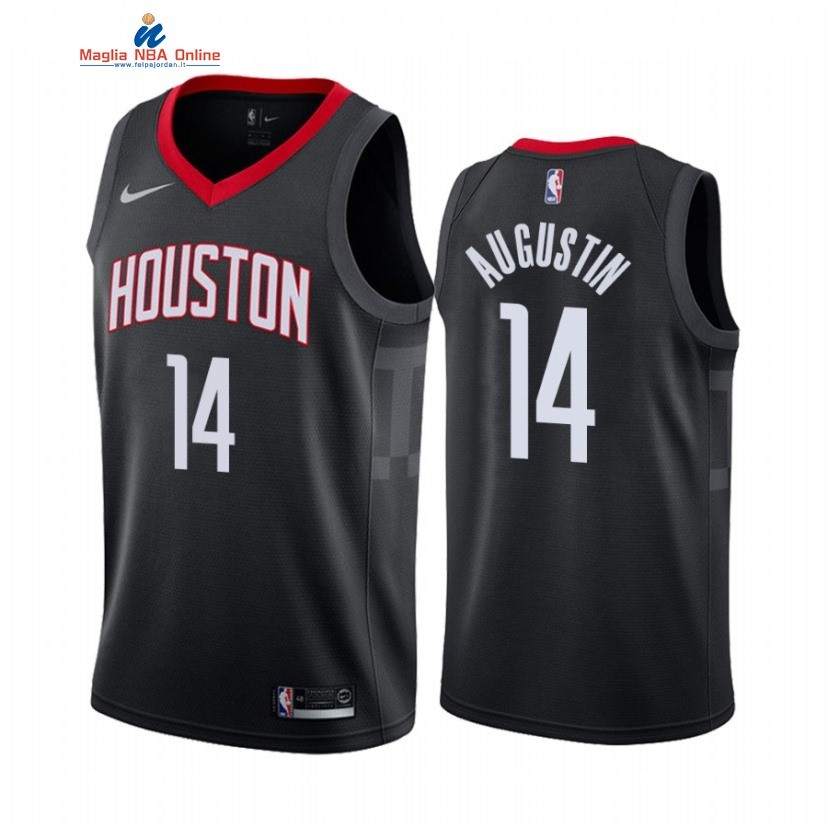 Maglia NBA Nike Houston Rockets #14 D.J. Augustin Nero Statement 2021 Acquista