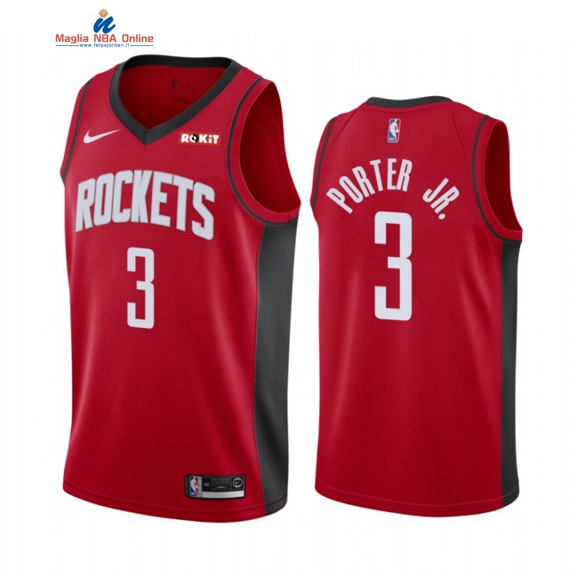 Maglia NBA Nike Houston Rockets #3 Kevin Porter Jr. Rosso Icon 2020-21 Acquista