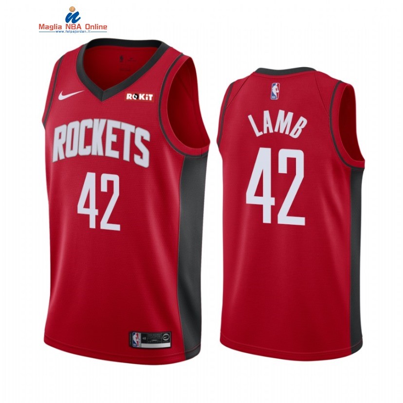 Maglia NBA Nike Houston Rockets #42 Anthony Lamb Rosso Icon 2020-21 Acquista