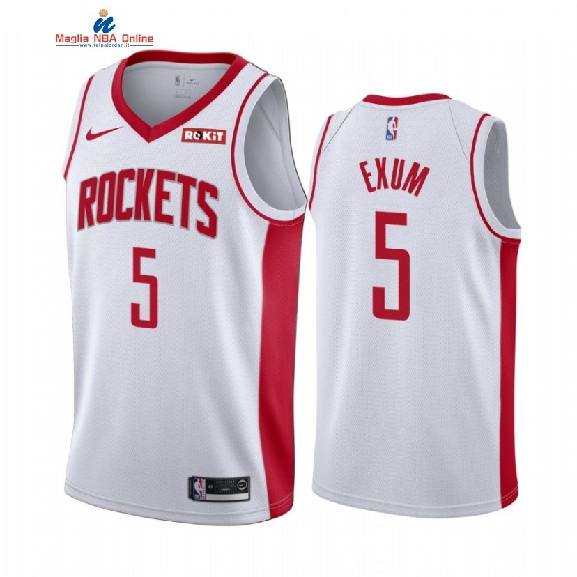 Maglia NBA Nike Houston Rockets #5 Dante Exum Bianco Association 2020-21 Acquista