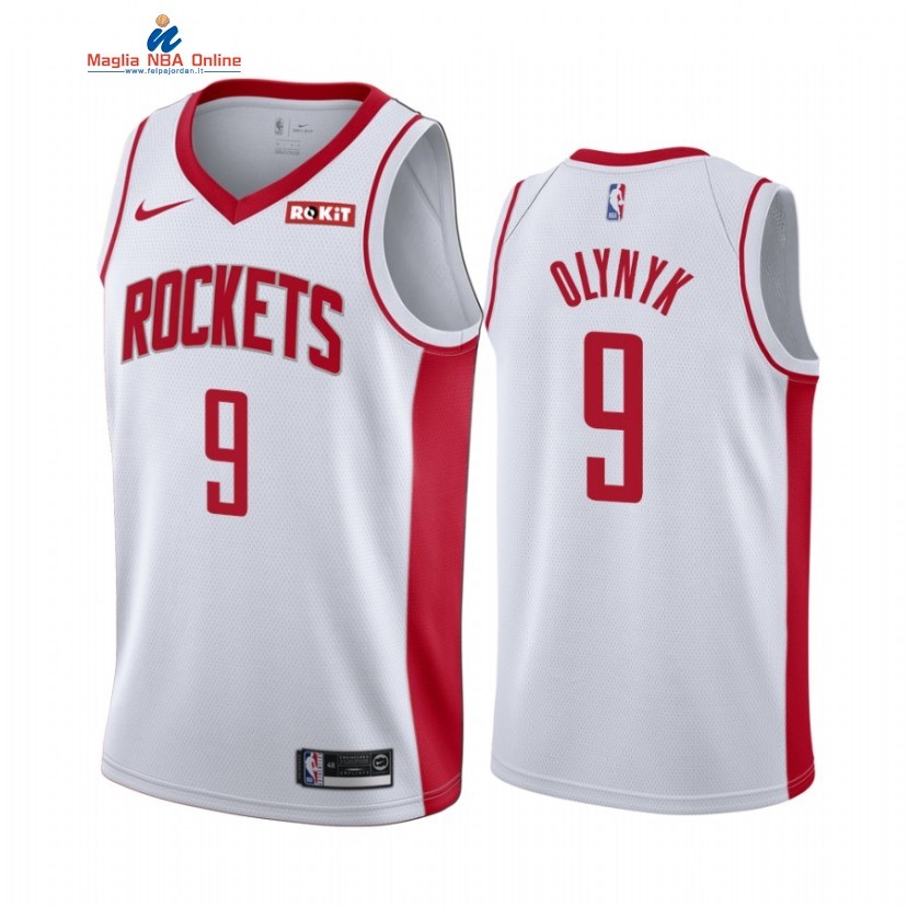 Maglia NBA Nike Houston Rockets #9 Kelly Olynyk Bianco Association 2021 Acquista