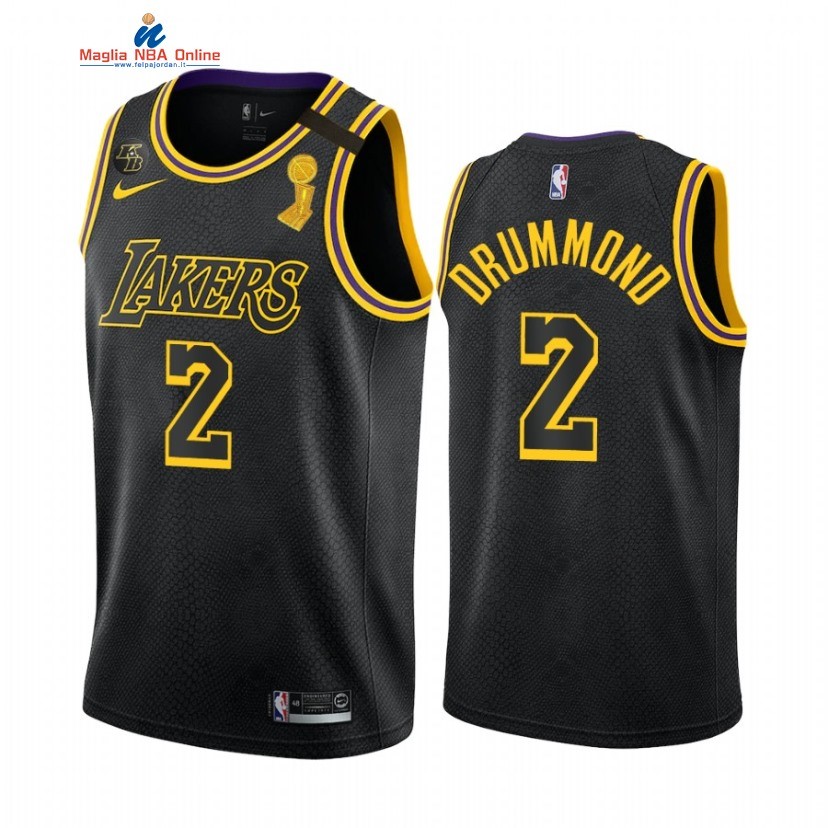 Maglia NBA Nike Los Angeles Lakers #2 Andre Drummond Nero Mamba 2020-21 Acquista
