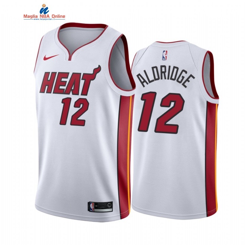 Maglia NBA Nike Miami Heat #12 LaMarcus Aldridge Bianco Association 2021 Acquista