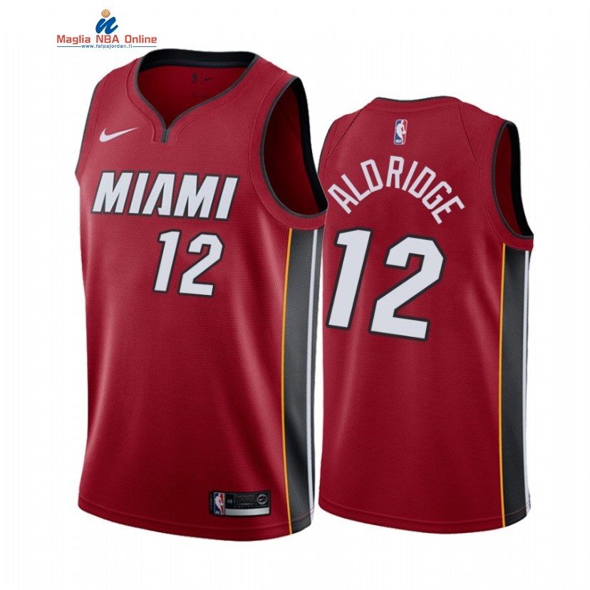 Maglia NBA Nike Miami Heat #12 LaMarcus Aldridge Rosso Statement 2021 Acquista