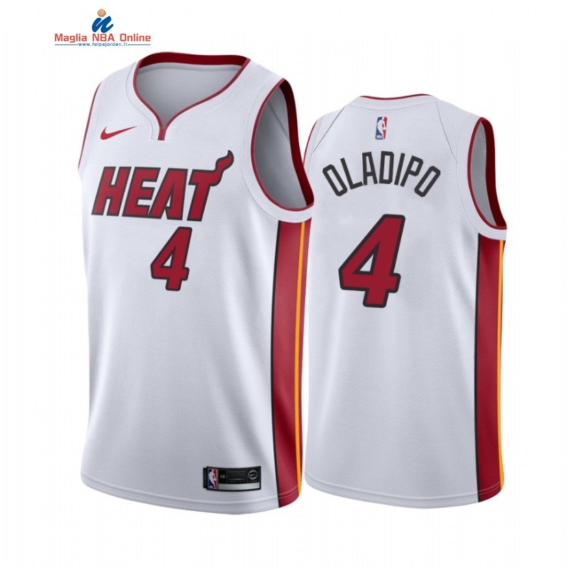 Maglia NBA Nike Miami Heat #4 Victor Oladipo Bianco Association 2021 Acquista