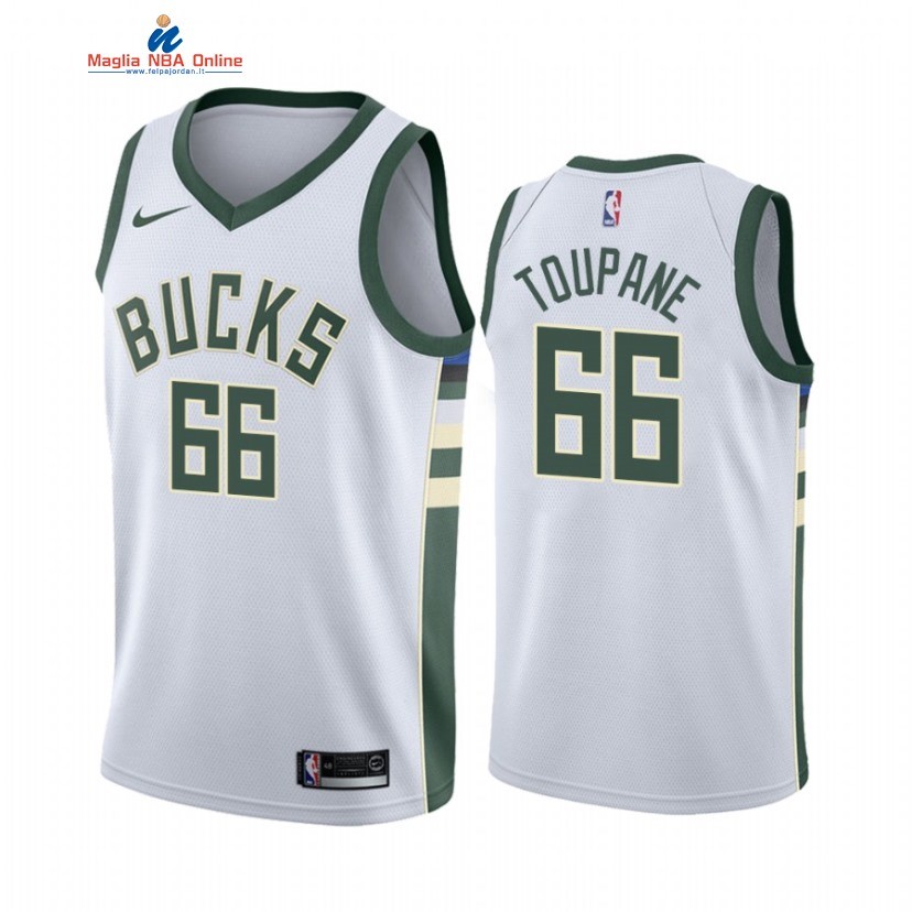 Maglia NBA Nike Milwaukee Bucks #66 Axel Toupane Bianco Association 2021 Acquista