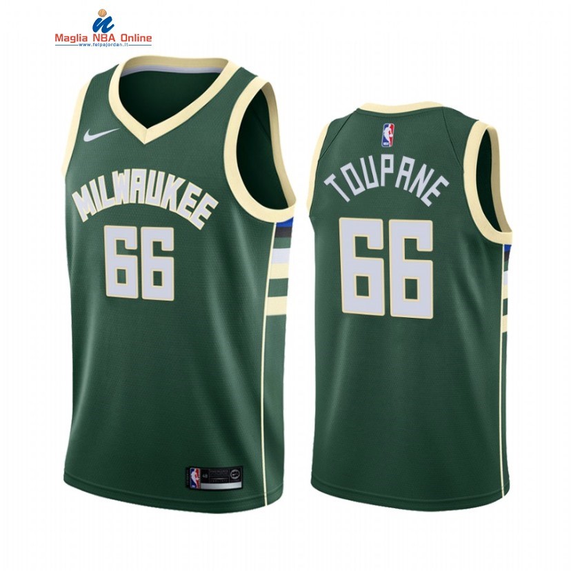 Maglia NBA Nike Milwaukee Bucks #66 Axel Toupane Verde Icon 2021 Acquista