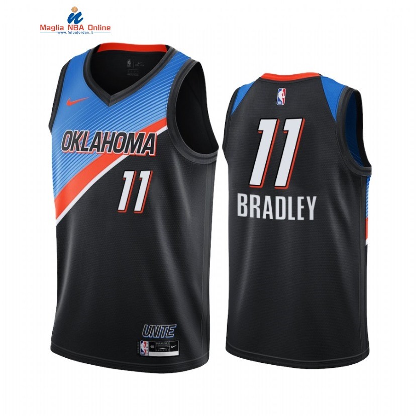 Maglia NBA Nike Oklahoma City Thunder #11 Tony Bradley Nero Città 2021 Acquista