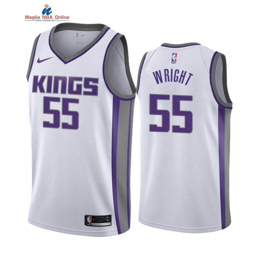 Maglia NBA Nike Sacramento Kings #55 Delon Wright Bianco Association 2021 Acquista