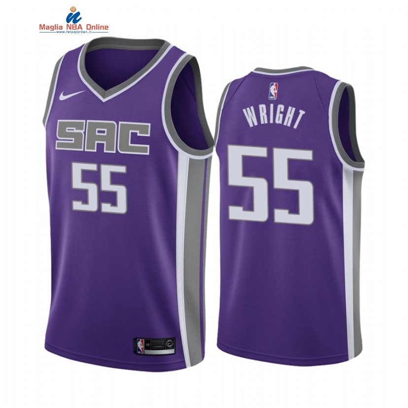 Maglia NBA Nike Sacramento Kings #55 Delon Wright Porpora Icon 2021 Acquista