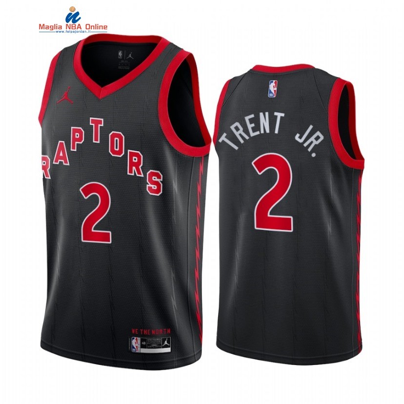 Maglia NBA Nike Toronto Raptors #2 Gary Trent Jr. Nero Statement 2021 Acquista