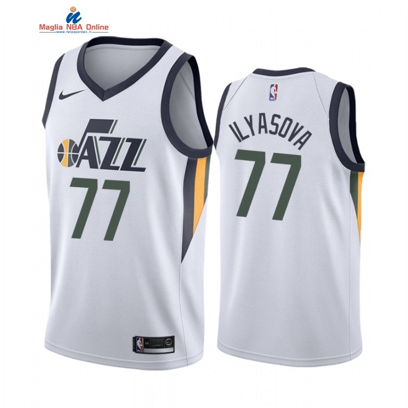 Maglia NBA Nike Utah Jazz #77 Ersan Ilyasova Bianco Association 2020-21 Acquista