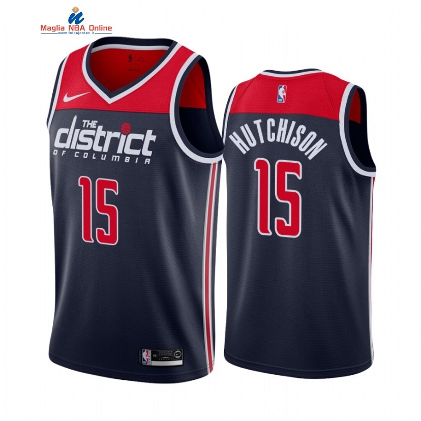 Maglia NBA Nike Washington Wizards #15 Chandler Hutchison Nero Statement 2021 Acquista