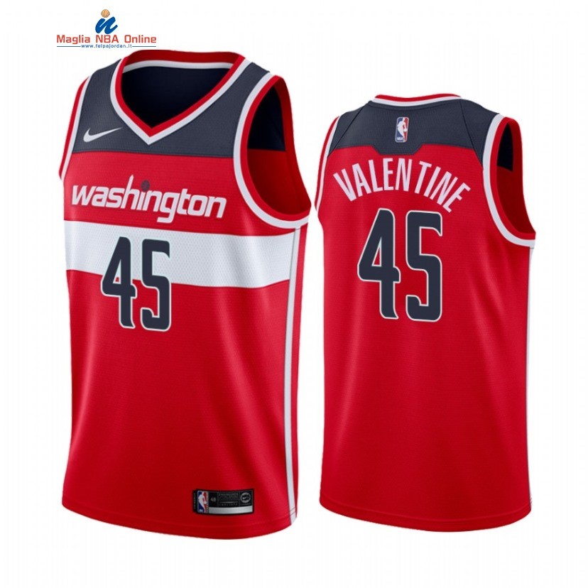 Maglia NBA Nike Washington Wizards #45 Denzel Valentine Rosso Icon 2021 Acquista