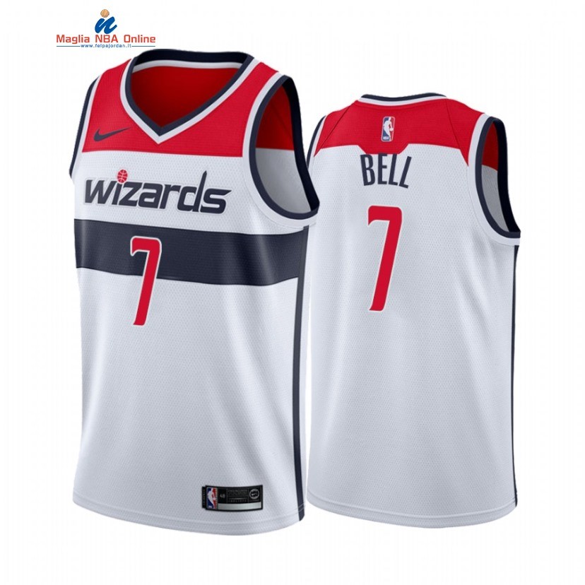 Maglia NBA Nike Washington Wizards #7 Jordan Bell Bianco Association 2020-21 Acquista