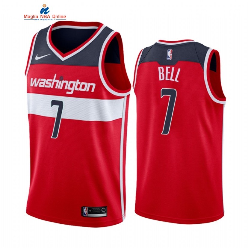 Maglia NBA Nike Washington Wizards #7 Jordan Bell Rosso Icon 2020-21 Acquista