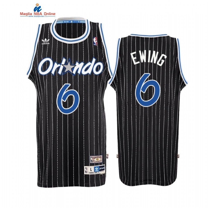 Maglia NBA Orlando Magic #0 Patrick Ewing Nero Throwback Acquista