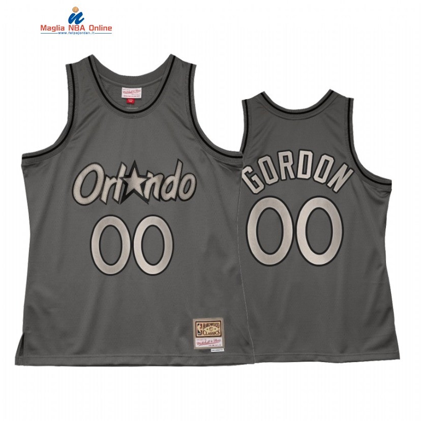Maglia NBA Orlando Magic #00 Aaron Gordon Grigio Hardwood Classics 2021 Acquista