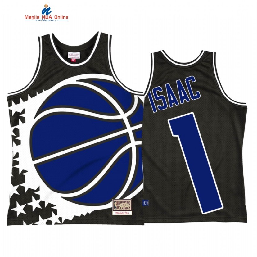 Maglia NBA Orlando Magic #1 Jonathan Isaac Big Face 2 Nero Hardwood Classics Acquista