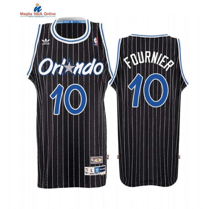 Maglia NBA Orlando Magic #10 Evan Fournier Nero Throwback Acquista