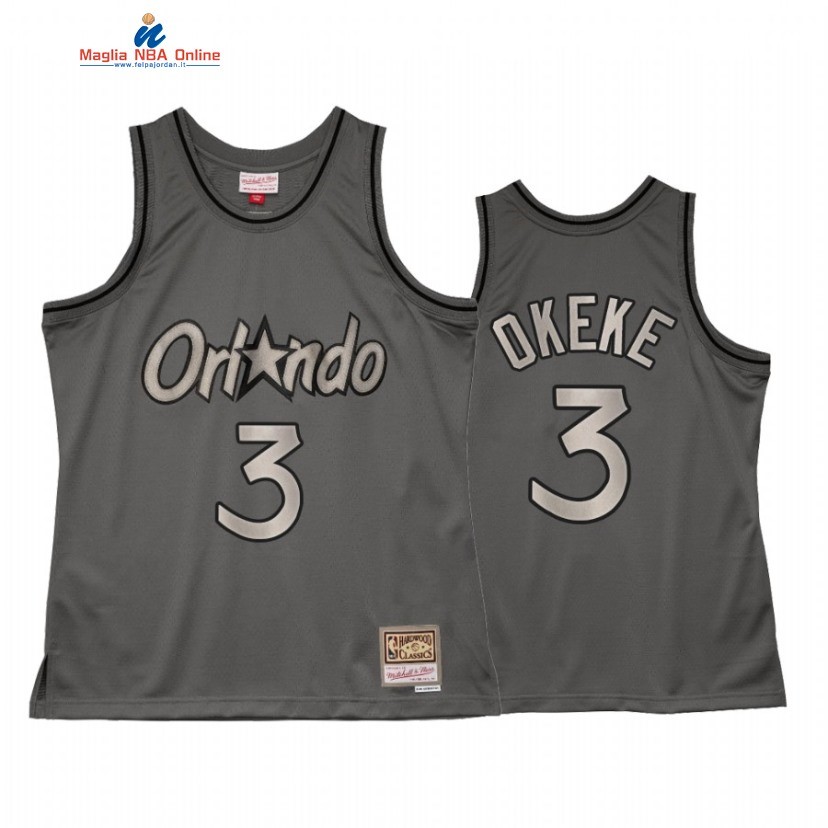 Maglia NBA Orlando Magic #3 Chuma Okeke Grigio Hardwood Classics 2021 Acquista