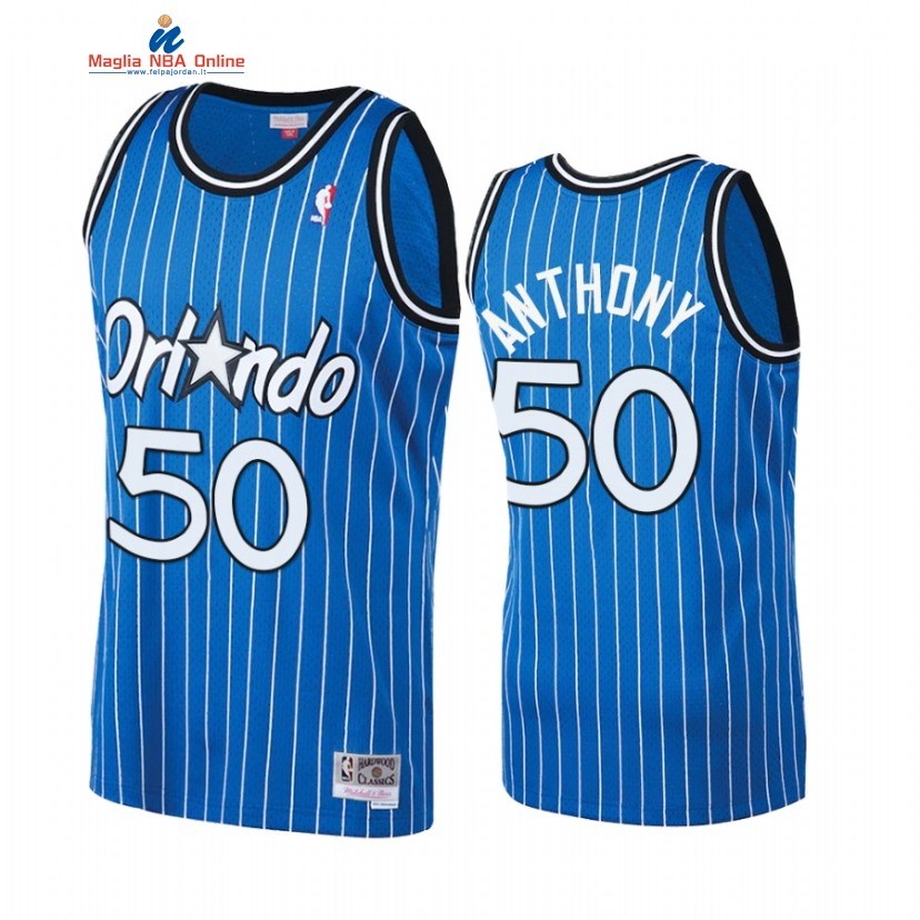 Maglia NBA Orlando Magic #50 Cole Anthony Blu Hardwood Classics Acquista