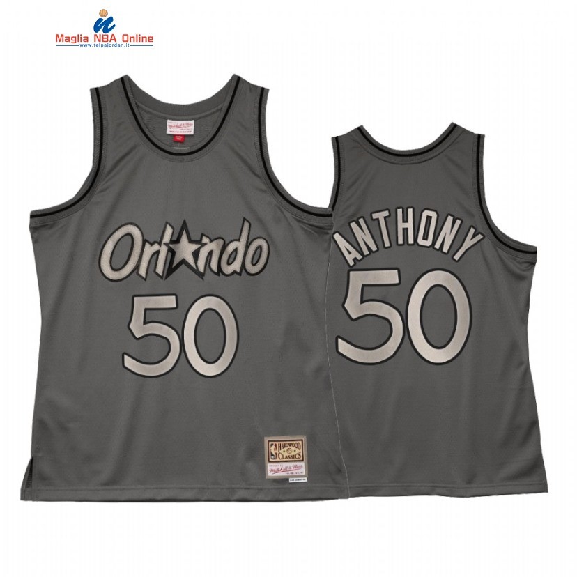 Maglia NBA Orlando Magic #50 Cole Anthony Grigio Hardwood Classics 2021 Acquista