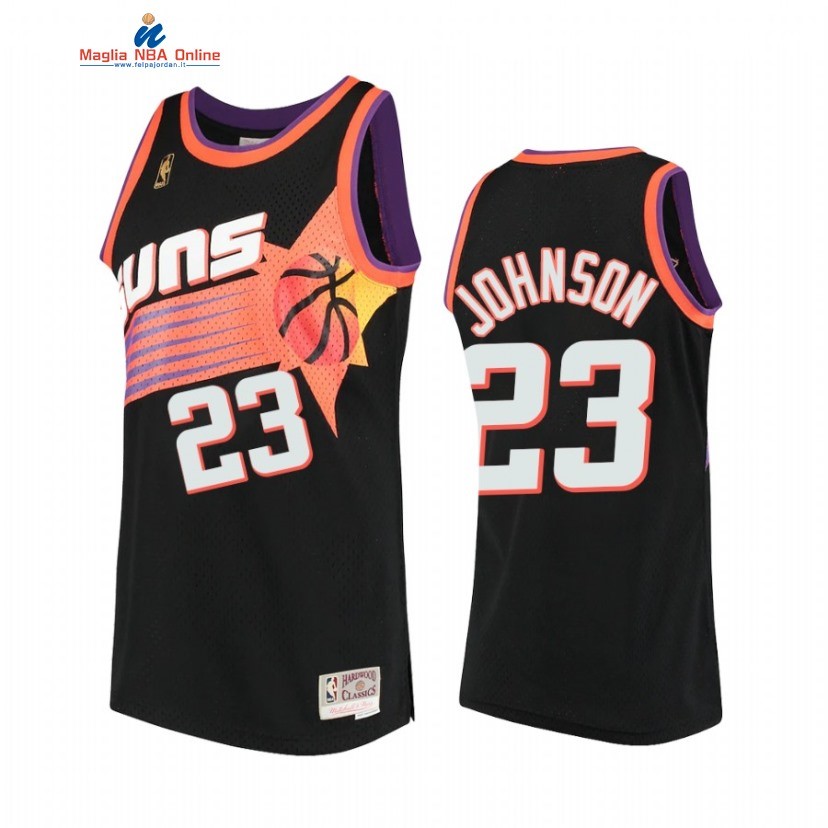 Maglia NBA Phoenix Suns #23 Cameron Johnson Nero Hardwood Classics 1996-97 Acquista