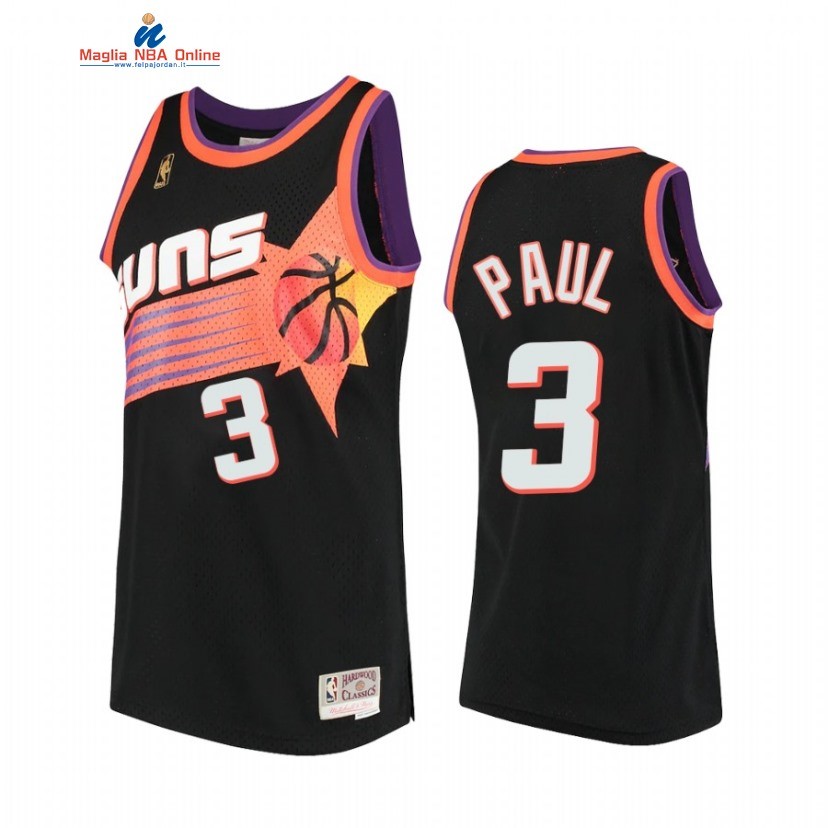 Maglia NBA Phoenix Suns #3 Chris Paul Nero Hardwood Classics 1996-97 Acquista