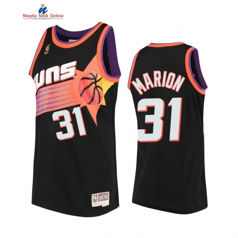 Maglia NBA Phoenix Suns #31 Shawn Marion Nero Hardwood Classics 1996-97 Acquista