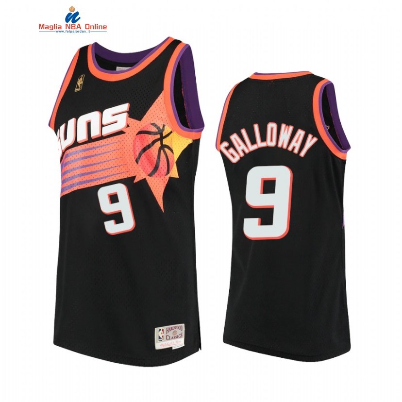 Maglia NBA Phoenix Suns #9 Langston Galloway Nero Hardwood Classics 1996-97 Acquista