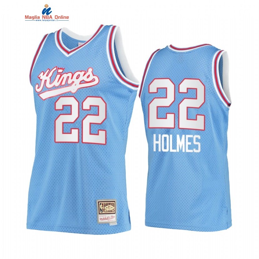 Maglia NBA Sacramento Kings #22 Richaun Holmes Blu Hardwood Classics Acquista