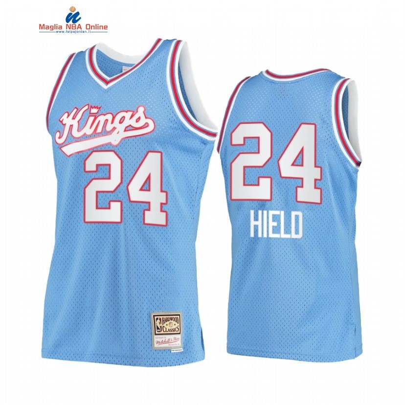 Maglia NBA Sacramento Kings #24 Buddy Hield Blu Hardwood Classics Acquista