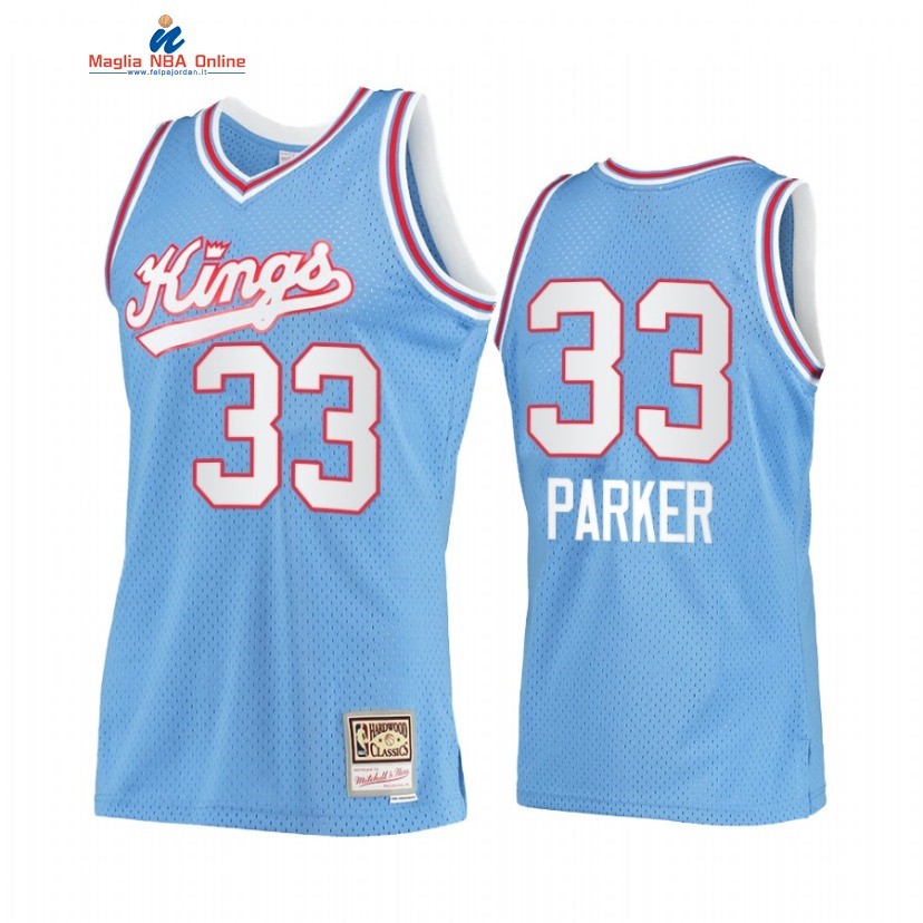 Maglia NBA Sacramento Kings #33 Jabari Parker Blu Hardwood Classics Acquista