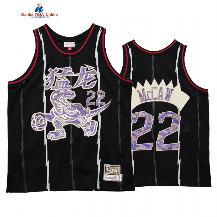 Maglia NBA Toronto Raptors #22 Patrick McCaw Nero Hardwood Classics 2021 Acquista