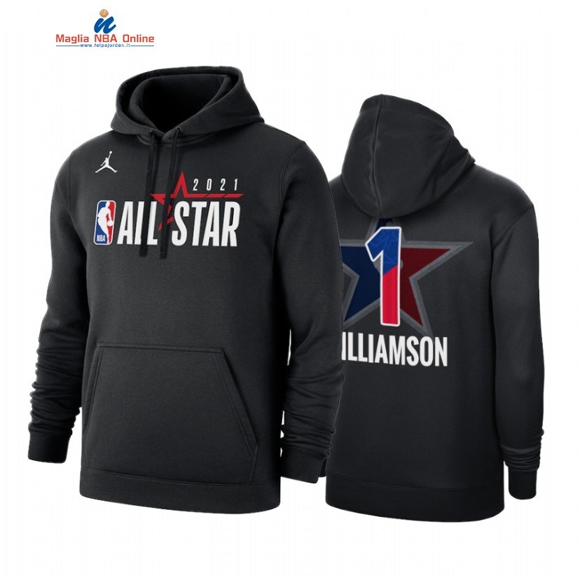 Sudaderas Con Capucha NBA 2021 All Star #1 Zion Williamson Nero Acquista