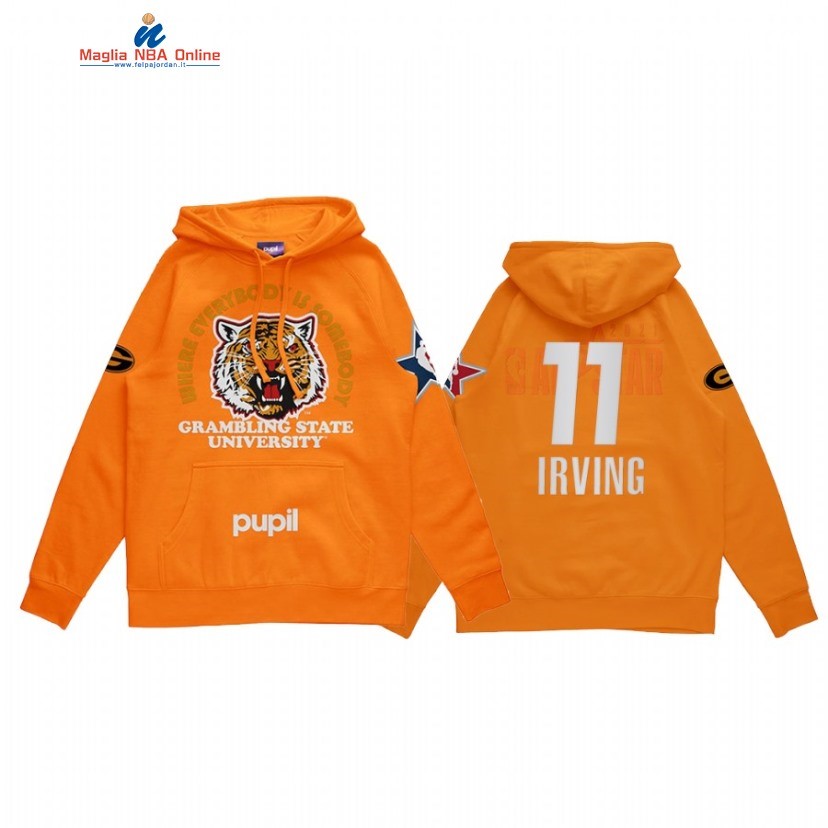 Sudaderas Con Capucha NBA 2021 All Star #11 Kyrie Irving x HBCU Florida A&M University Pupil Arancia Acquista